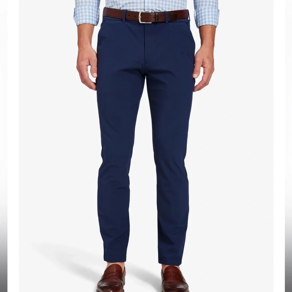 Mizzen+Main Navy Helmsman Slim Chino Pants Size 38W X 34L